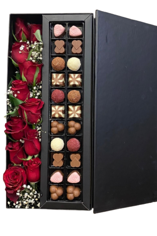 Kutuda Çiçek ve Çikolata
